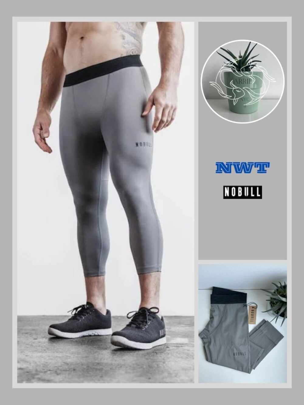 Nobull - Men's 3/4 Compression Tight - Charcoal Gray (M)